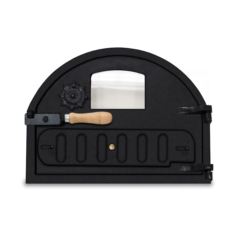 Imagen de puerta de hierro fundido para horno de leña