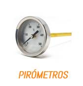 Pirómetros y termómetros para hornos de leña